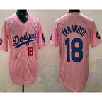 Los Angeles Dodgers #18 Yoshinobu Yamamoto Pink BUTLER 2025 Tokyo Series Limited Jersey