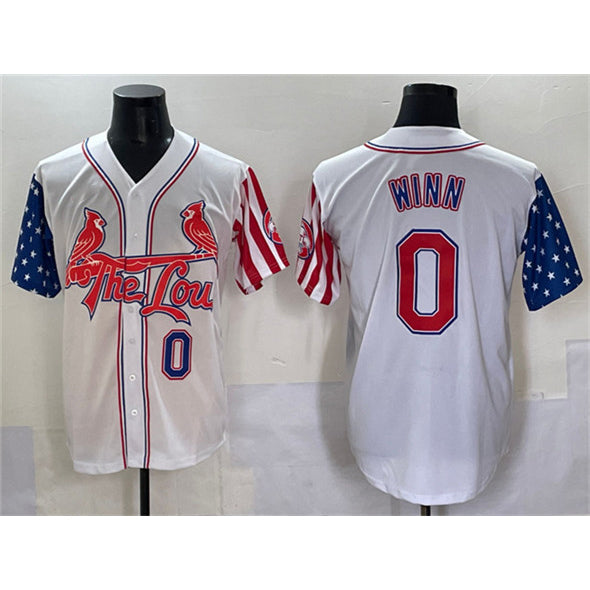 St. Louis Cardinals #0 Masyn Winn White BUTLER Independence Day Vapor Premier Limited Stitched Jersey