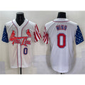 St. Louis Cardinals #0 Masyn Winn White BUTLER Independence Day Vapor Premier Limited Stitched Jersey