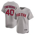 Boston Red Sox #40 Willson Contreras Player Gray BUTLER Road Limited Home Game Stitched Jerseys1