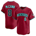 Arizona Diamondbacks #8 James McCann Player Red BUTLER Limited Home Game Stitched Jerseys