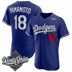 Los Angeles Dodgers #18 Yoshinobu Yamamoto Royal BUTLER 2025 World Series Limited Stitched Jersey