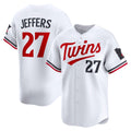 Minnesota Twins #27 Ryan Jeffers White BUTLER Home Limited Player Jersey
