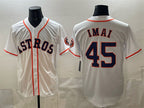Houston Astros #45 Tatsuya Imai White BUTLER Cool Base Stitched Jersey