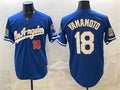 Los Angeles Dodgers #18 Yoshinobu Yamamoto Royal BUTLER 2026 Gold Collection 9x & B2B Champs Patch Stitched Jersey