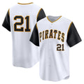 Pittsburgh Pirates #21 Roberto Clemente White BUTLER Cooperstown Collection Limited Jersey