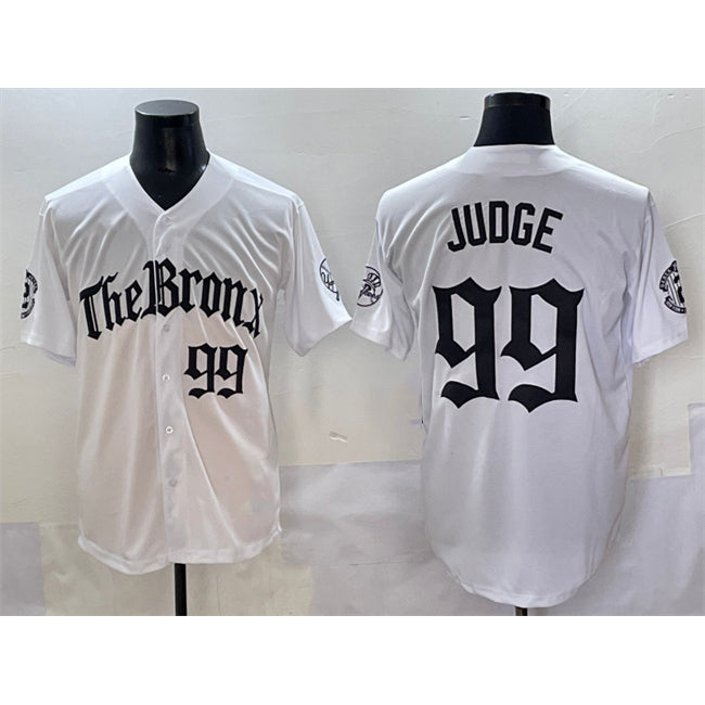 New York Yankees #99 Aaron Judge White BUTLER 'Gothic Legacy Edition' Vapor Premier Limited Stitched Jersey
