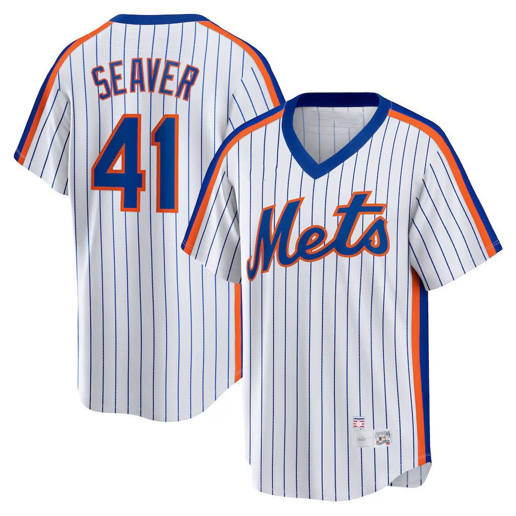 New York Mets #41 Tom Seaver White BUTLER Home Cooperstown Collection Player Jersey