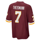 W.Football Team #7 Joe Theismann Burgundy BUTLER Retired Player Jersey