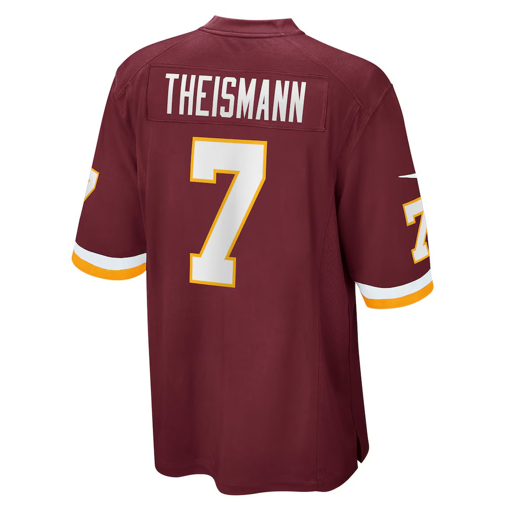 W.Football Team #7 Joe Theismann Burgundy BUTLER Retired Player Jersey
