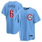Chicago Cubs #6 Matt Shaw Player Light Blue BUTLER Home Game Stitched Jerseys