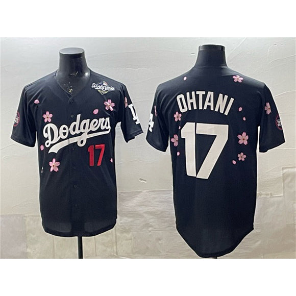 Los Angeles Dodgers #17 Shohei Ohtani Black BUTLER 2025 World Series Patch Tokyo Series Limited Stitched Jersey