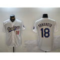 Los Angeles Dodgers #18 Yoshinobu Yamamoto White Gold BUTLER Home Limited Stitched Jerseys