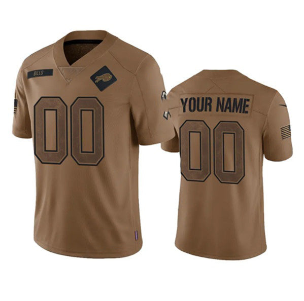 Custom B.Bills Active Player 2023 Brown BUTLER Salute To Service Limited Stitched Jersey