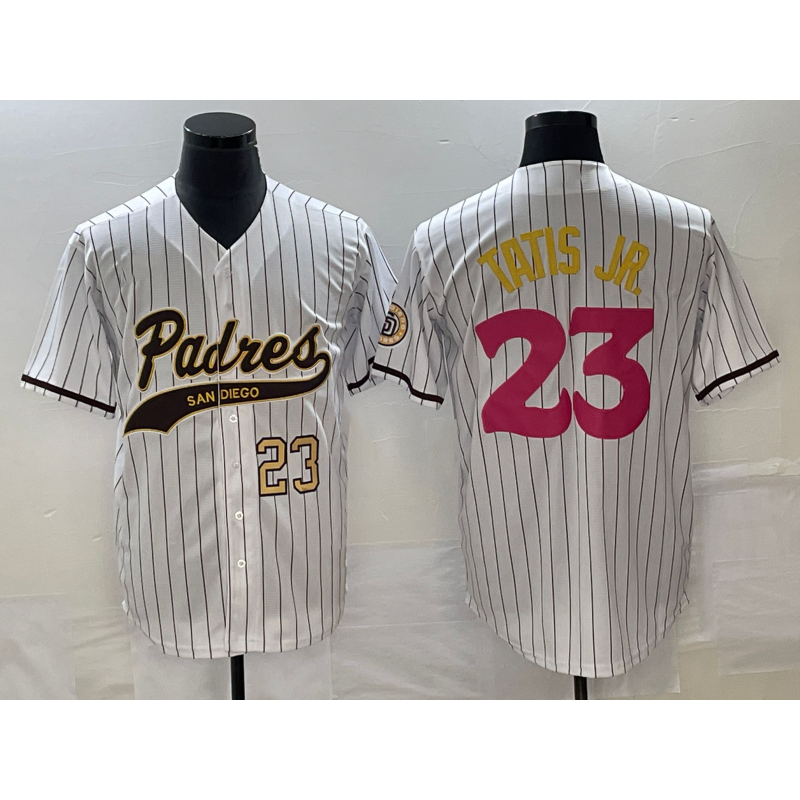 San Diego Padres #23 Fernando Tatis Jr Number White BUTLER NEW 2023 City Connect Cool Base Stitched Jersey