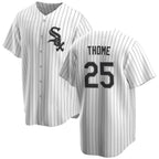 Chicago White Sox #25 Jim Thome White BUTLER Cool Base Stitched Baseball Jersey
