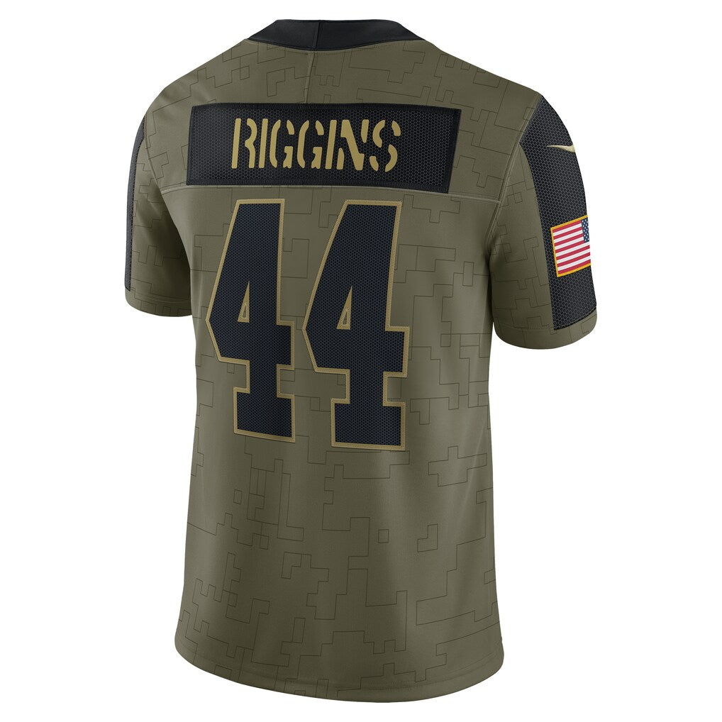 W.Football Team #44 John Riggins Olive BUTLER Salute To Service Retired Player Limited Jersey