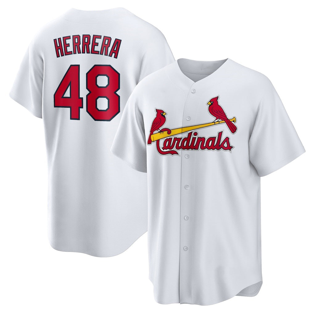 St. Louis Cardinals #48 Iv¨¢n Herrera White BUTLER Home Replica Jersey