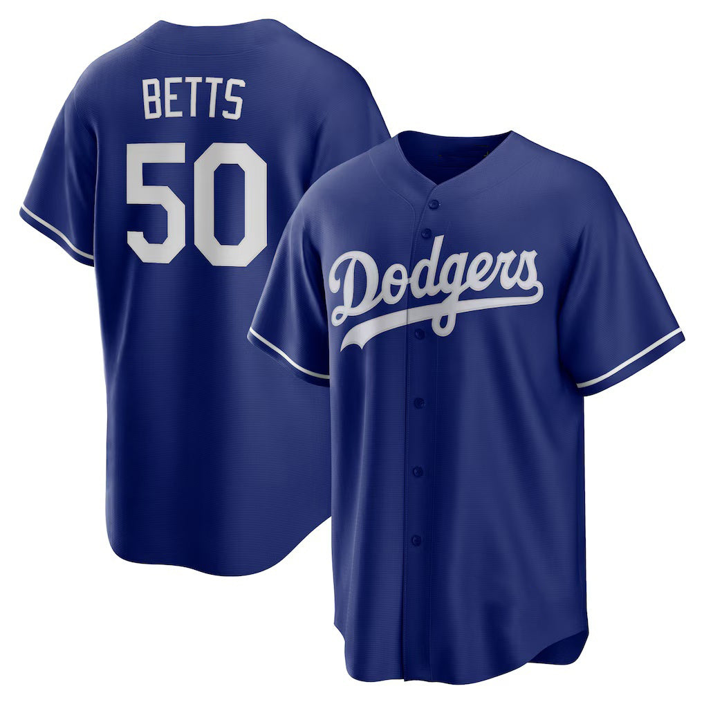 Los Angeles Dodgers #50 Mookie Betts Royal BUTLER Alternate 2 Replica Jersey