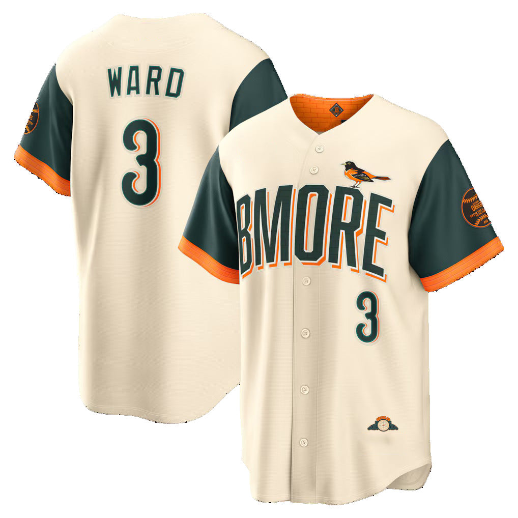 Baltimore Orioles #3 Taylor Ward Natural BUTLER 2026 City Connect Stadium Jersey