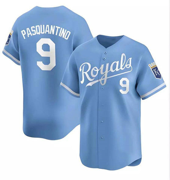 Kansas City Royals #9 Vinnie Pasquantino Light Blue BUTLER Alternate Limited Stitched Jersey