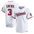 Washington Nationals #3 Dylan Crews White BUTLER Home Limited Player Jersey