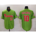 Philadelphia Phillies #10 JT Realmuto Number Green BUTLER With Patch Stitched Cool Base Jersey