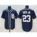 San Diego Padres #23 Fernando Tatis Jr. Navy BUTLER Cool Base Stitched Jersey