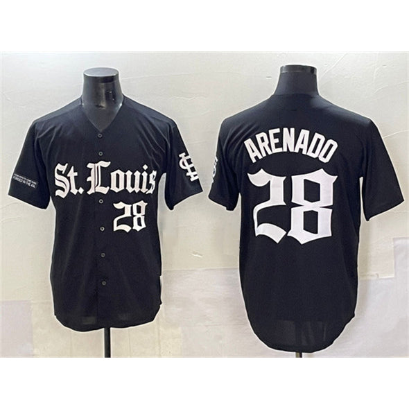 St. Louis Cardinals #28 Nolan Arenado Black BUTLER 'Gothic Legacy Edition' Vapor Premier Limited Stitched Jersey