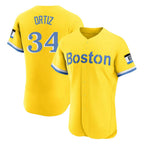 Boston Red Sox #34 David Ortiz Player Yellow BUTLER Limited Elite Home Game Stitched Jerseys1