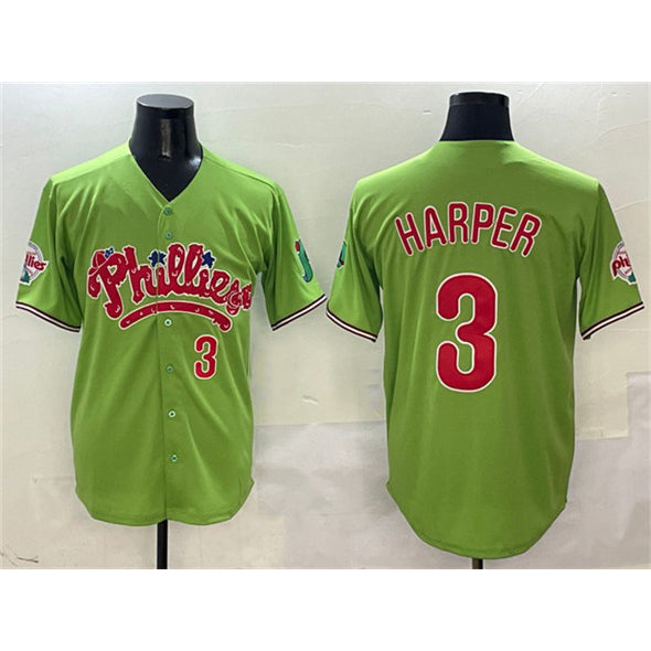 Philadelphia Phillies #3 Bryce Harper Light Green BUTLER Phanatic Limited Stitched Jersey