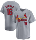 St. Louis Cardinals #16 Nolan Gorman Gray BUTLER 2024 Away Limited Stitched Jersey