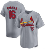 St. Louis Cardinals #16 Nolan Gorman Gray BUTLER 2024 Away Limited Stitched Jersey