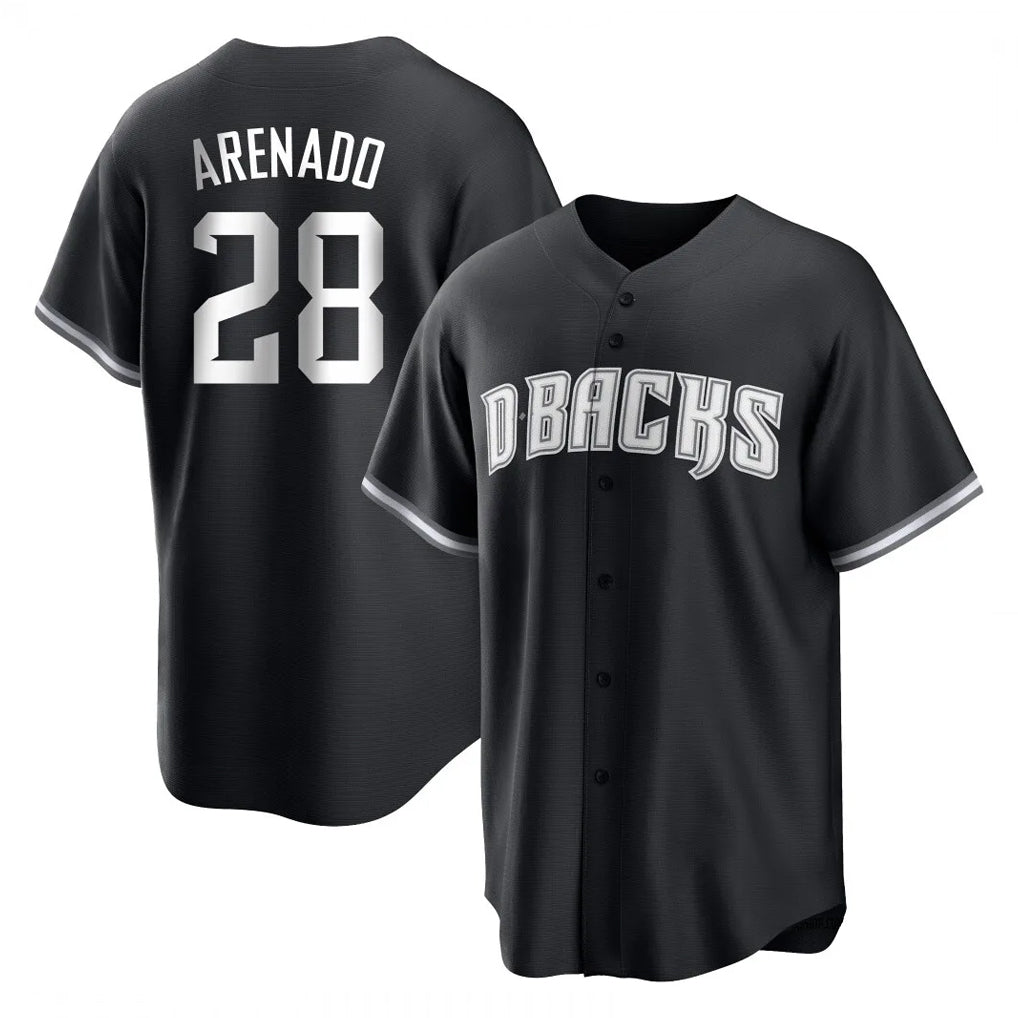 Arizona Diamondbacks #28 Nolan Arenado Player Black BUTLER Game Home Stitched Jerseys