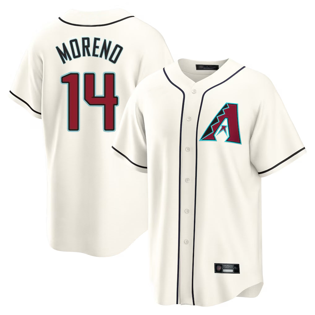 Arizona Diamondbacks #14 Gabriel Moreno Player Cream BUTLER Home Game Stitched Jerseys