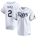 Tampa Bay Rays #2 Yandy Diaz White BUTLER Home Limited Player Jersey