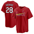 St. Louis Cardinals #28 Nolan Arenado Red BUTLER Alternate Official Replica Player Jersey