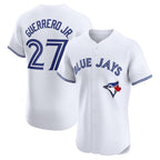 Toronto Blue Jays #27 Vladimir Guerrero Jr. White BUTLER Home Elite Player Jersey