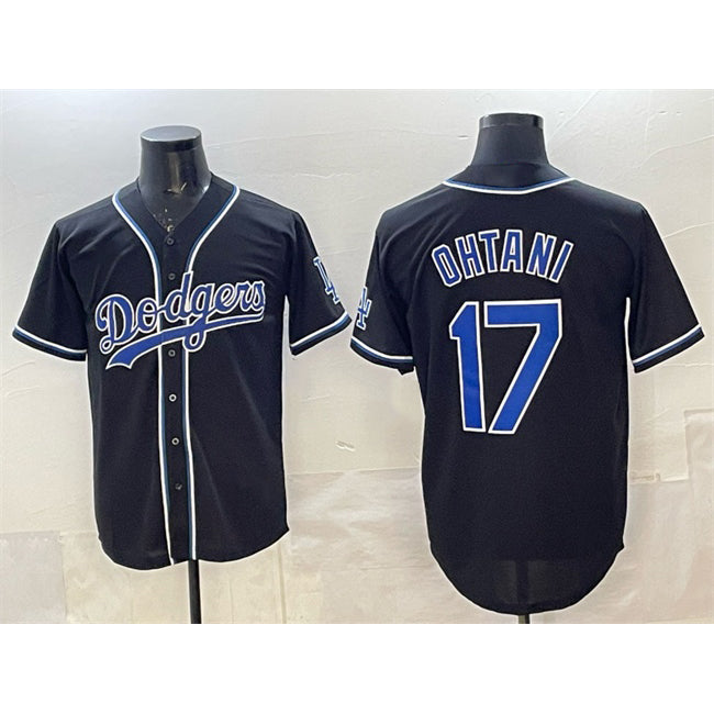 Los Angeles Dodgers #17 Shohei Ohtani Black BUTLER Fashion Cool Base Stitched Jersey