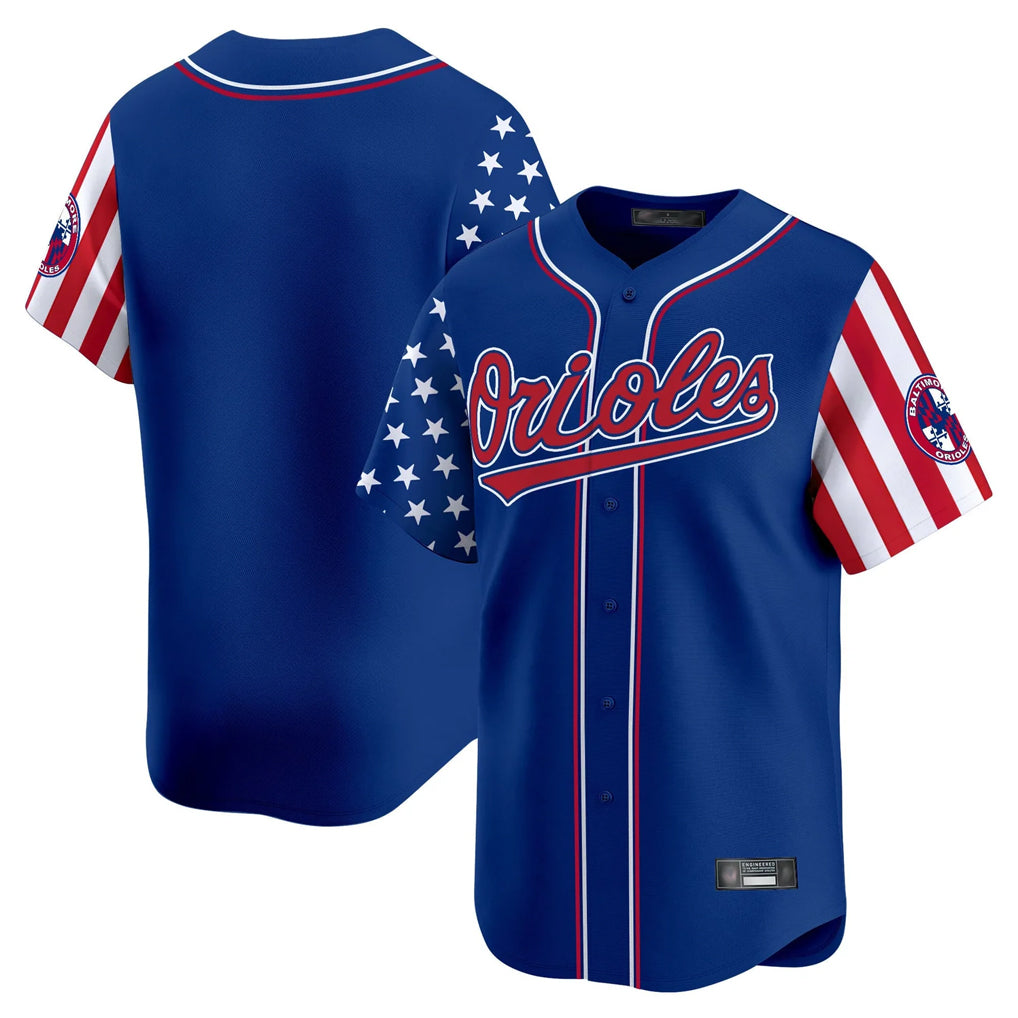 Baltimore Orioles Royal BUTLER Independence Day Vapor Premier Limited Home Game Blank Player Stitched Jerseys