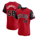 Chicago White Sox #58 Seranthony Dominguez Player Red BUTLER City Connect Limited Elite Home Stitched Jerseys