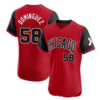 Chicago White Sox #58 Seranthony Dominguez Player Red BUTLER City Connect Limited Elite Home Stitched Jerseys