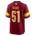 W.Commanders #51 Ale Kaho Burgundy BUTLER Team Game Jersey