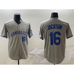 Kansas City Royals #16 Bo Jackson Gray BUTLER 2024 Away Limited Stitched Jersey
