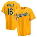 Oakland Athletics #16 Nick Kurtz Gold BUTLER Alternate Stadium Jersey