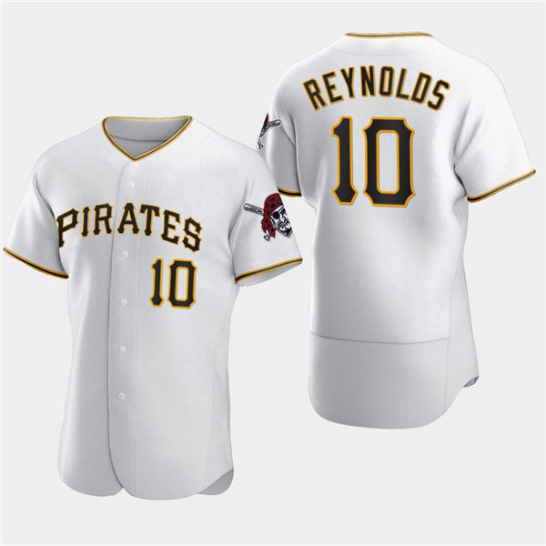 Pittsburgh Pirates #10 Bryan Reynolds White BUTLER Home Flex Base Jersey