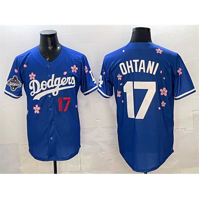 Los Angeles Dodgers #17 Shohei Ohtani Royal BUTLER 2025 World Series Champions Patch Tokyo Series Limited Stitched Jersey