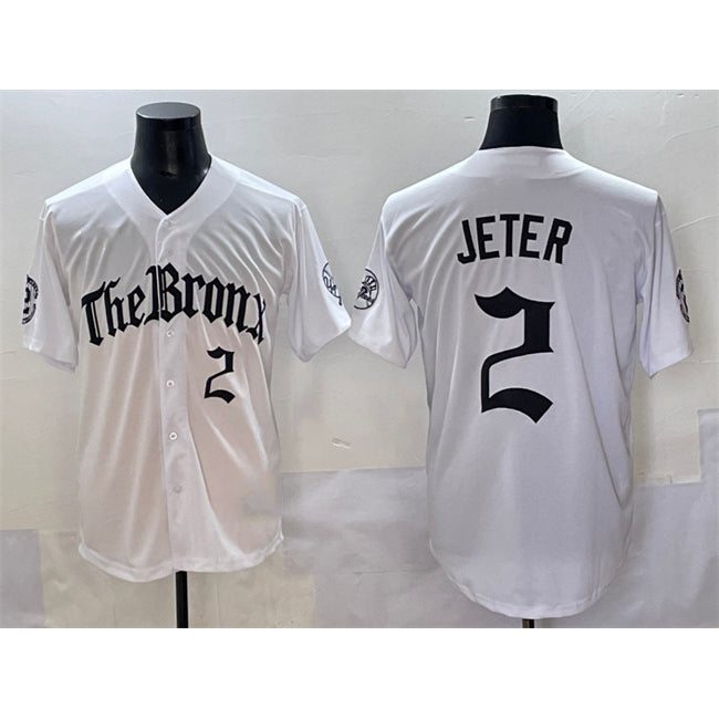 New York Yankees #2 Derek Jeter White BUTLER 'Gothic Legacy Edition' Vapor Premier Limited Stitched Jersey