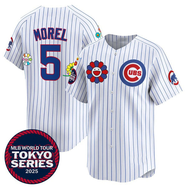 Chicago Cubs #5 Christopher Morel White BUTLER 2025 Tokyo Series Limited Stitched Jersey