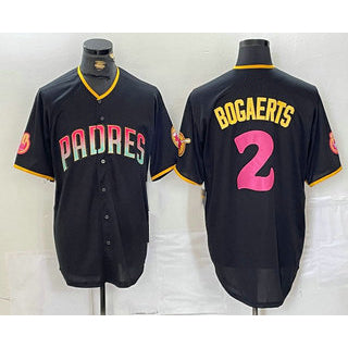San Diego Padres #2 Xander Bogaerts Black BUTLER Fashion Jersey